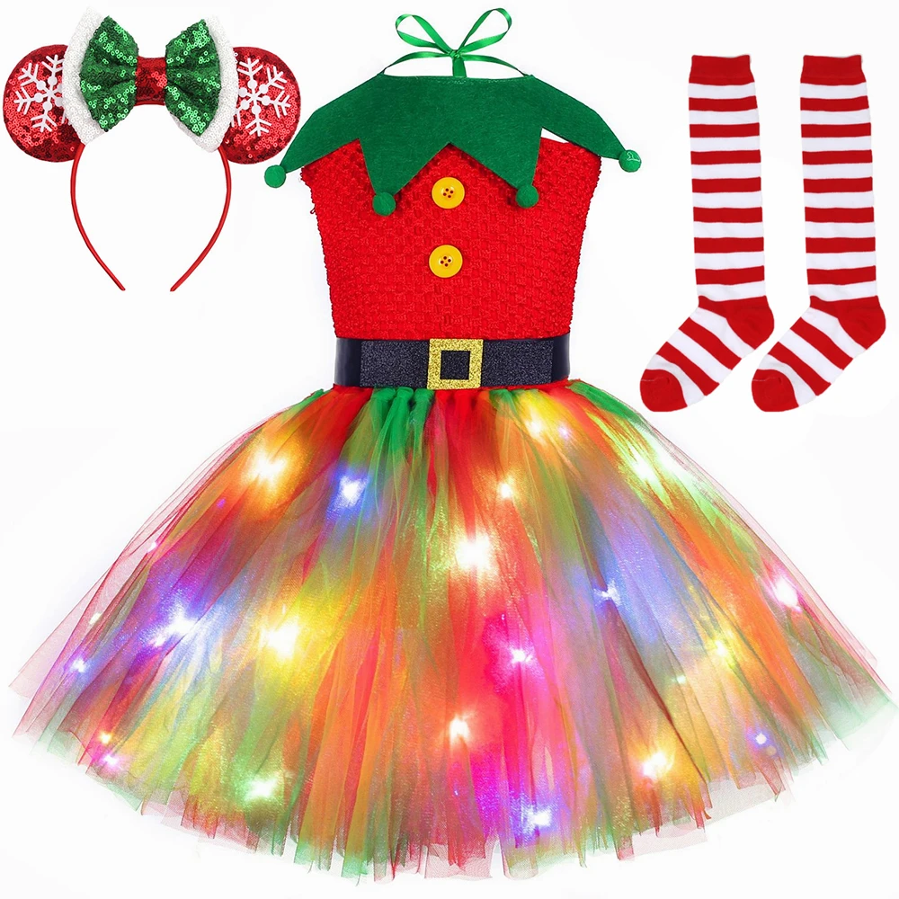 Elf Costume Christmas - Abito tutù natalizio Abito da principessa
