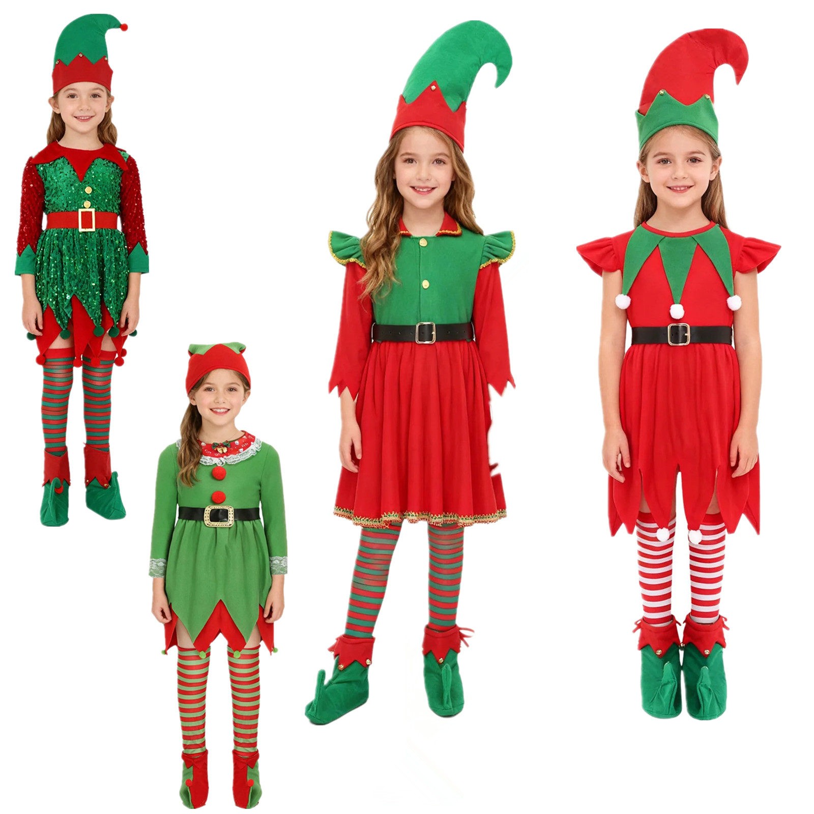 Elf Costume Christmas - Costume da elfo per ragazza di