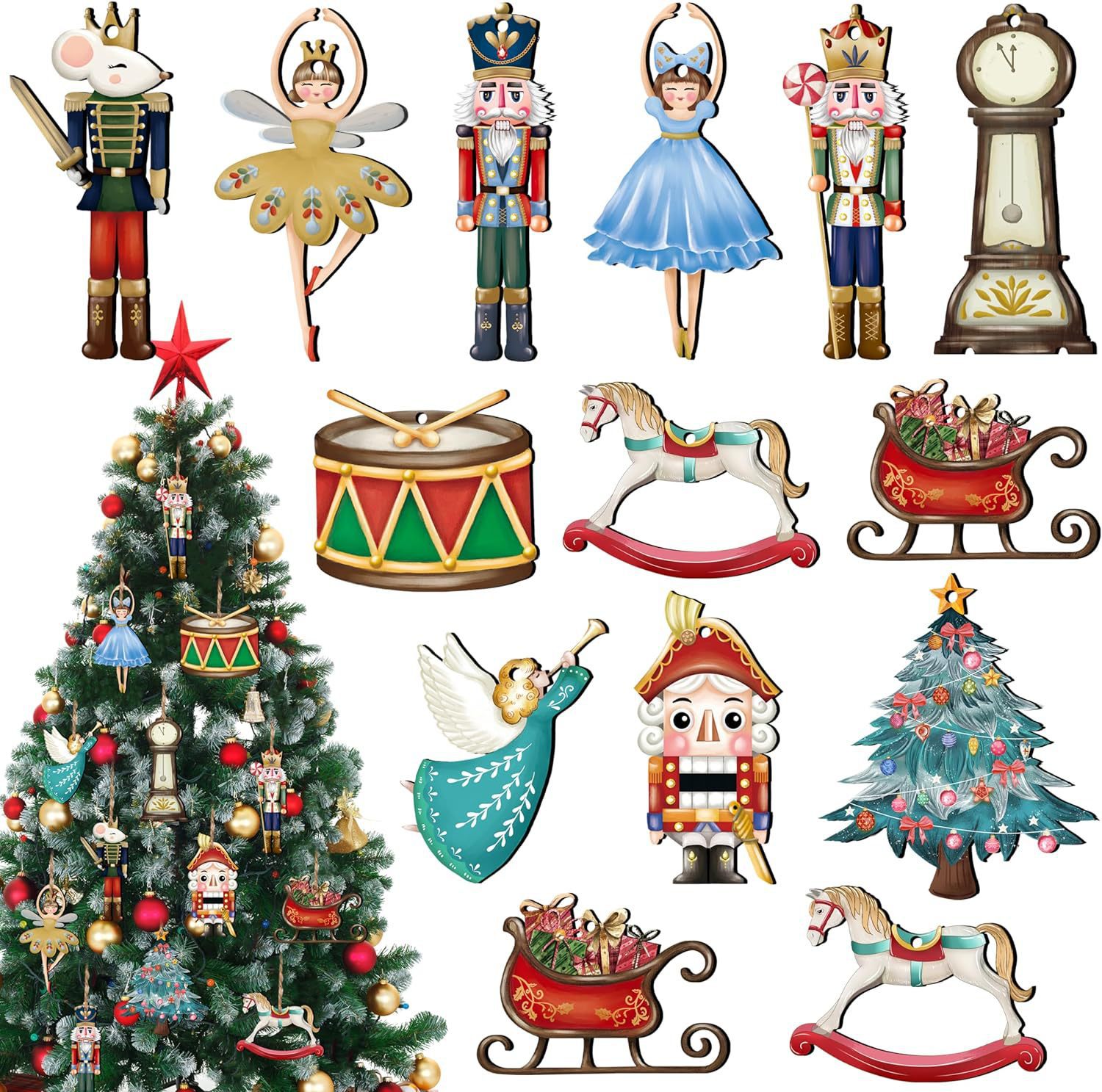 12 pezzi/set ciondolo burattin - Nutcracker Figurine recensione e prezzo